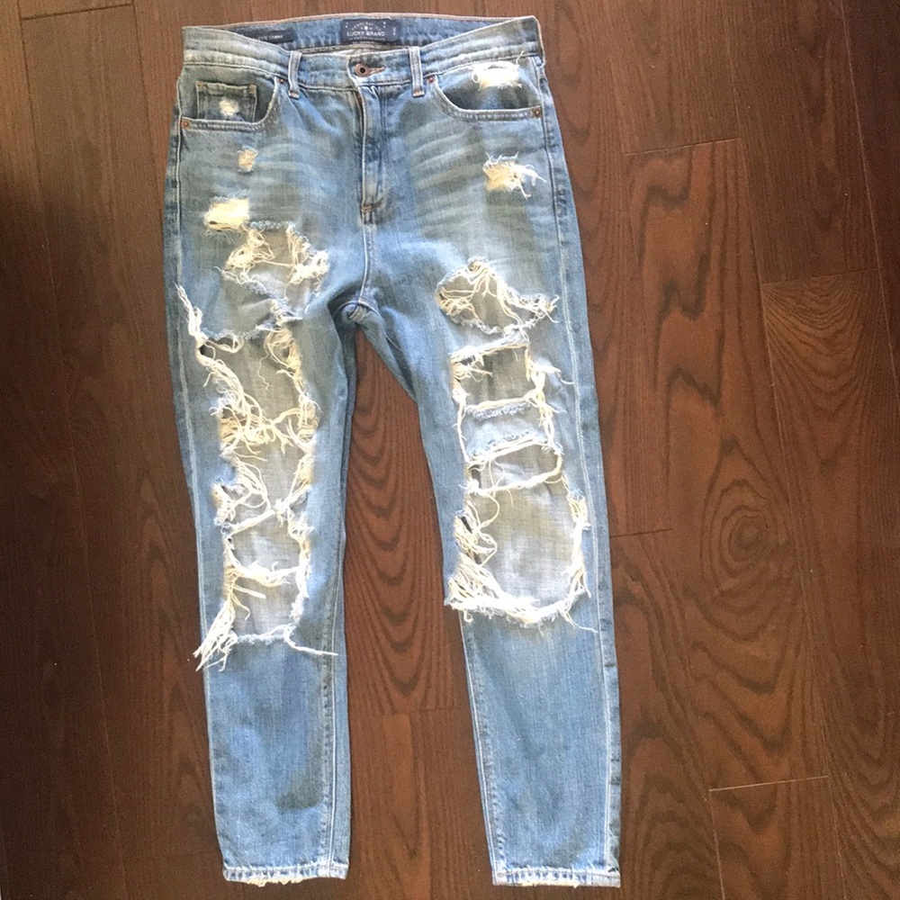 Lucky Brand BRIDGETTE SKINNY DISTRESSRD CROPPED JEANS